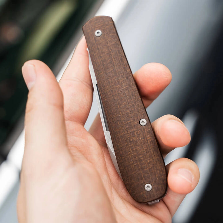 Boker Coffin Ultem, Denim or Jute Micarta Magnacut