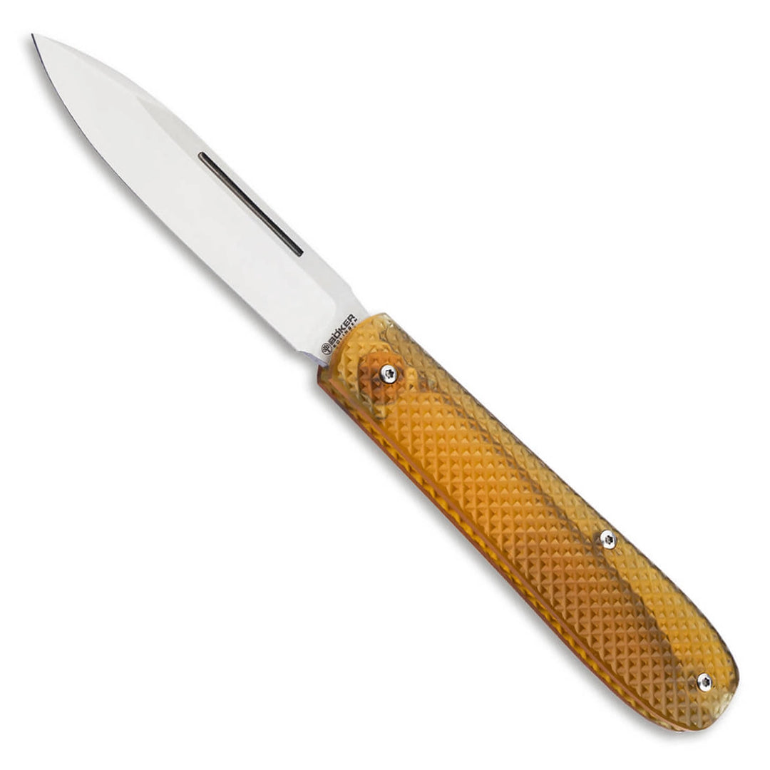 Boker Coffin Ultem, Denim or Jute Micarta Magnacut