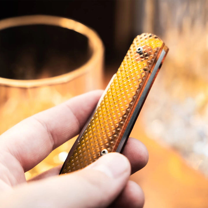 Boker Coffin Ultem, Denim or Jute Micarta Magnacut