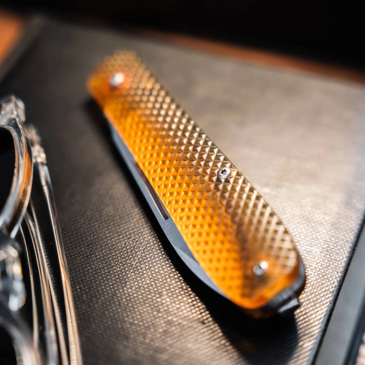 Boker Coffin Ultem, Denim or Jute Micarta Magnacut
