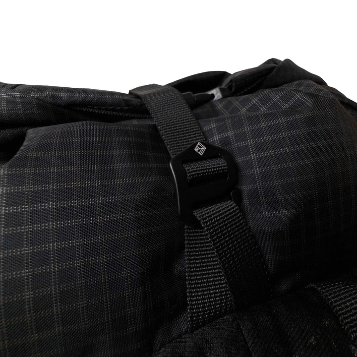 Bonfus Fastus 23L logo and fabric detail - DCF Ultra 200X Dyneema composite material close-up
