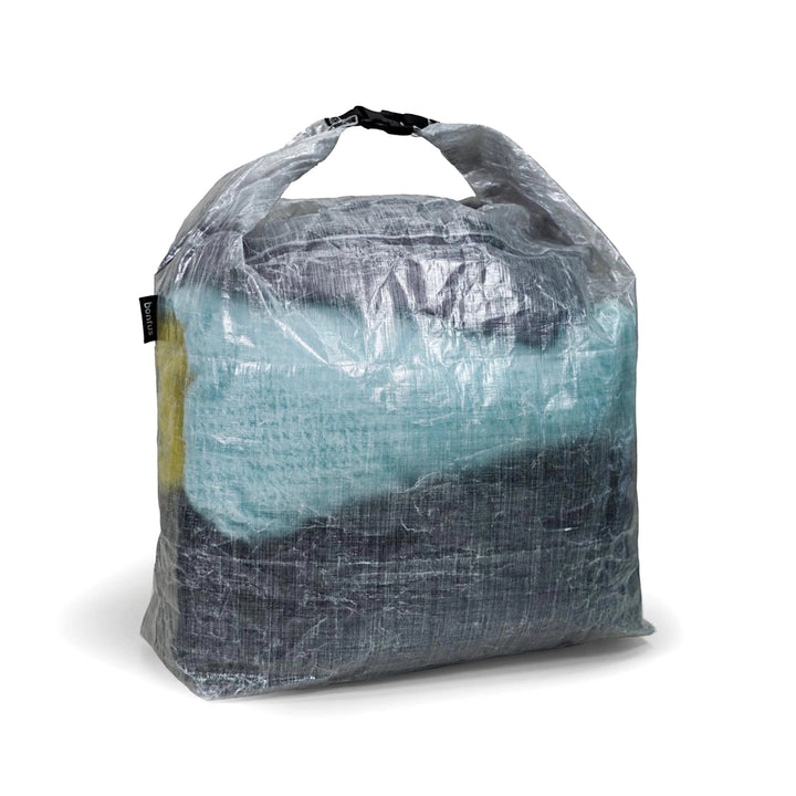 Bonfus Food Bag DCF ultralight open view - roll-top closure Dyneema bag showing spacious interior for trail food