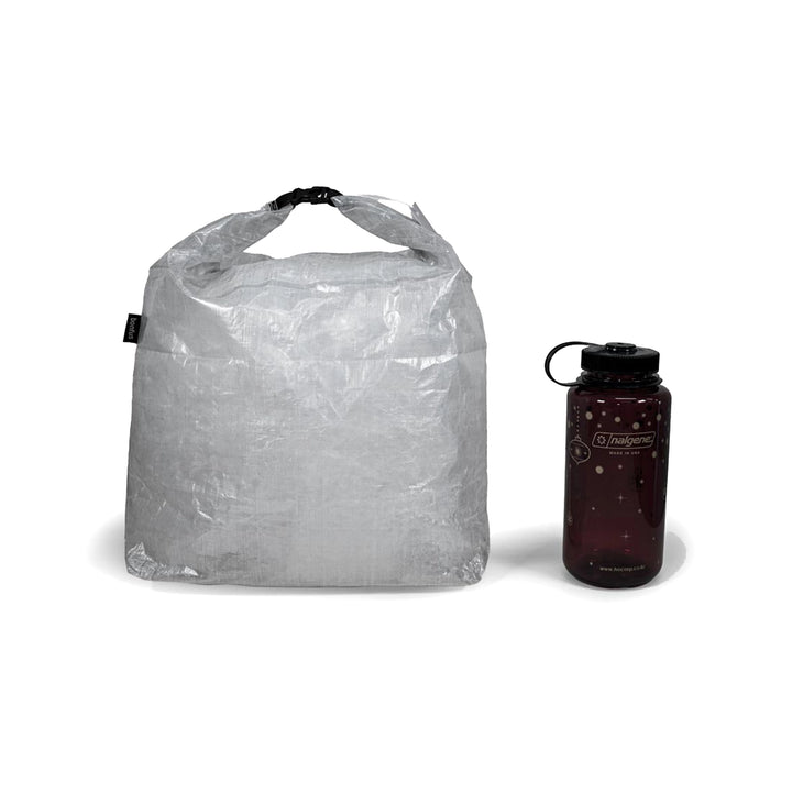 Bonfus Food Bag DCF ultralight rolled closed - waterproof Dyneema roll-top seal for food protection while hiking