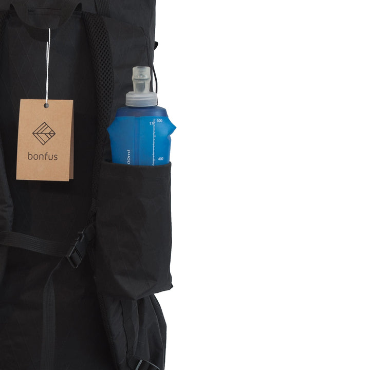 Bonfus Shoulder Pouch detail photo - ultralight Dyneema composite fabric pouch for hiking pack shoulder strap