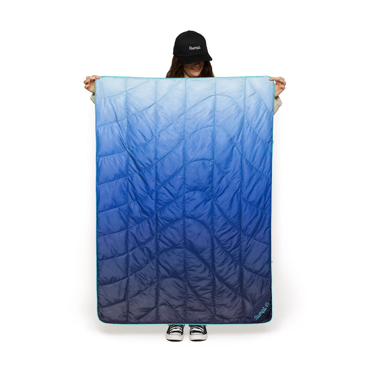 Rumpl Travel Puffy Blanket Burning Blue Fade