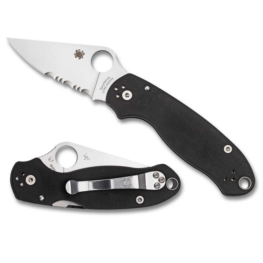 Spyderco Para 3 Combination Edge Black G10 C223GPS