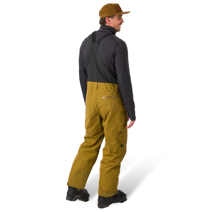 Flylow Gear Snowman Insulated Bib Apparel for skiing, outdoors waterproof insulated breathable, back view