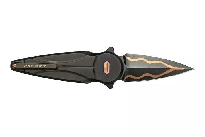 Fox Knives Saturn Carbon Copper Damascus