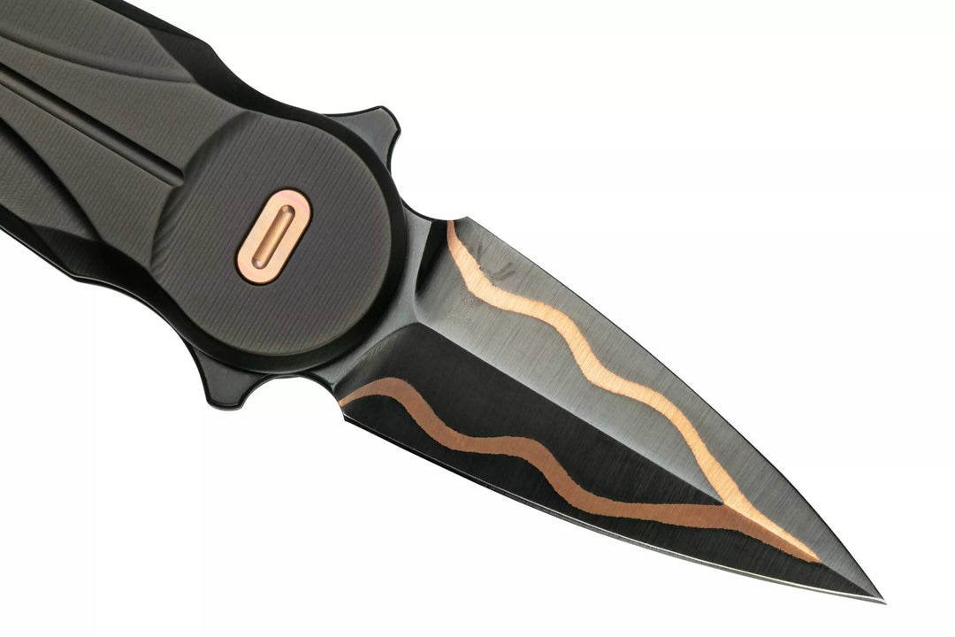Fox Knives Saturn Carbon Copper Damascus
