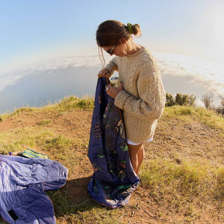 Rumpl Original Puffy Blanket 1P Forest Floor