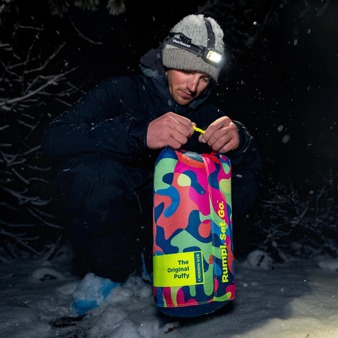 Rumpl Original Puffy Blanket 1P Hyper Abstraction