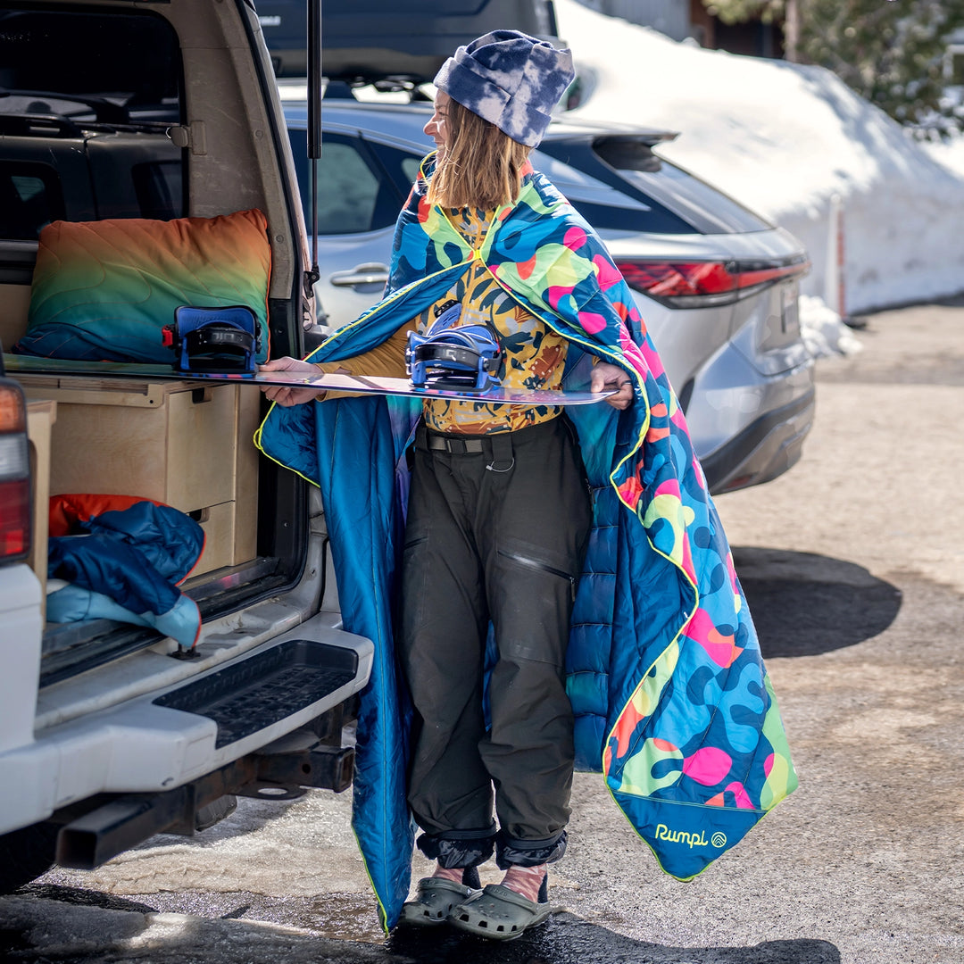 Rumpl Original Puffy Blanket 1P Hyper Abstraction