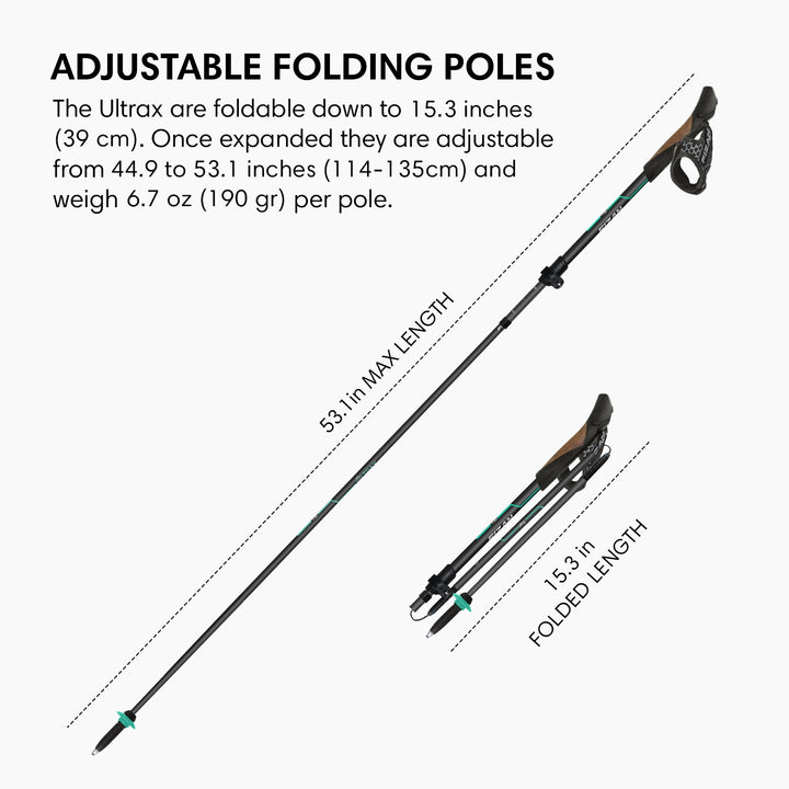 Fizan Ultrax Folding Ultralight Trekking Poles