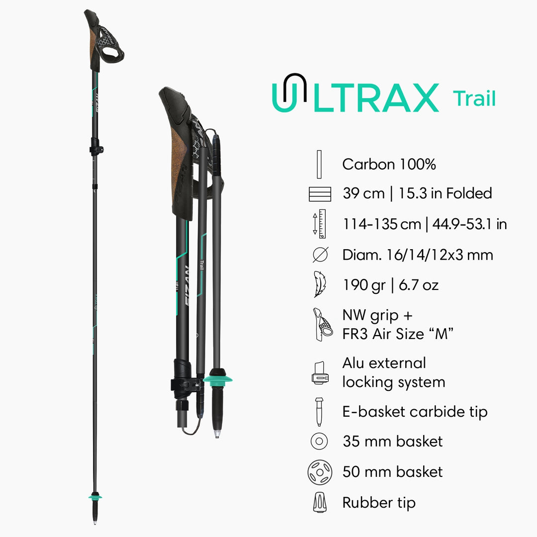 Fizan Ultrax Folding Ultralight Trekking Poles