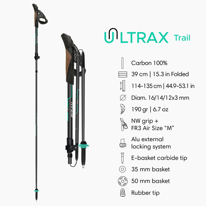 Fizan Ultrax Folding Ultralight Trekking Poles