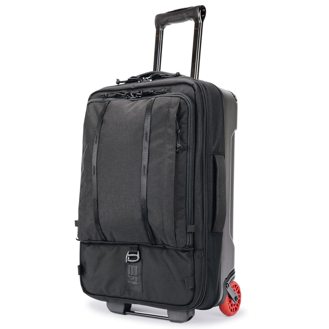 backpack travel bag wheels Topo Designs Global Travel Bag Roller Black