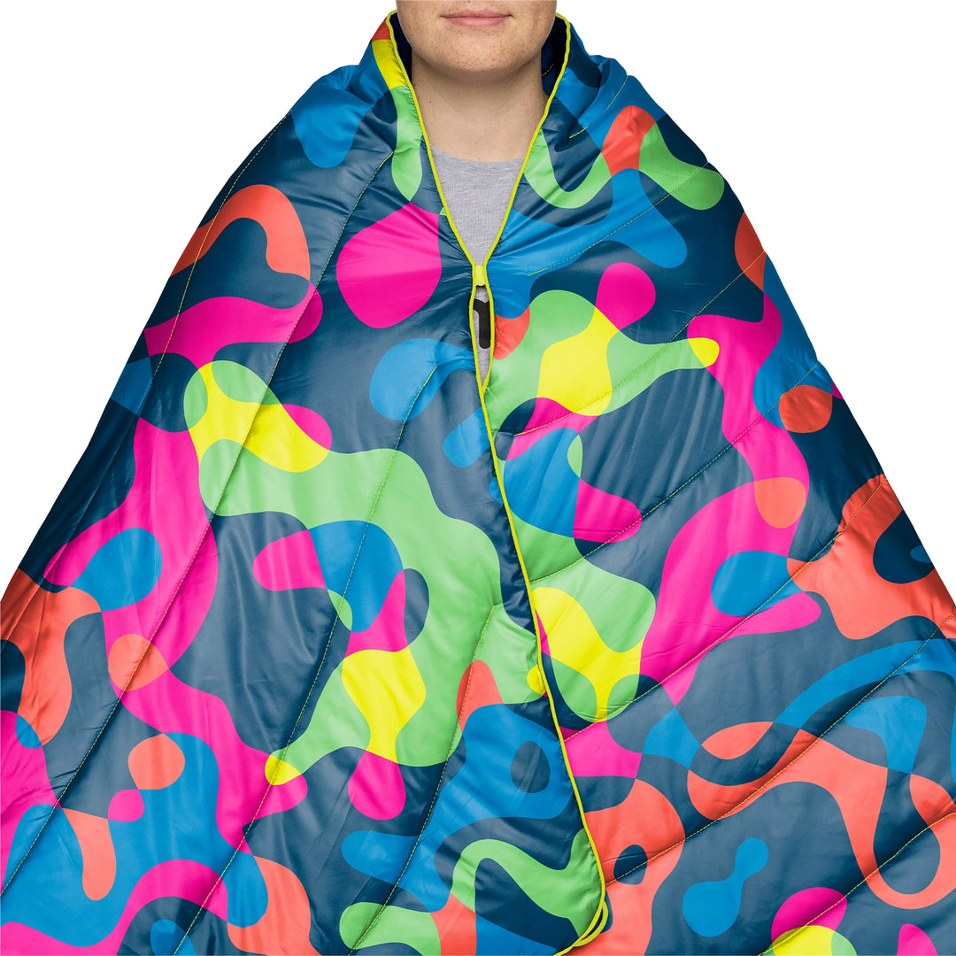 Rumpl Original Puffy Blanket 1P Hyper Abstraction