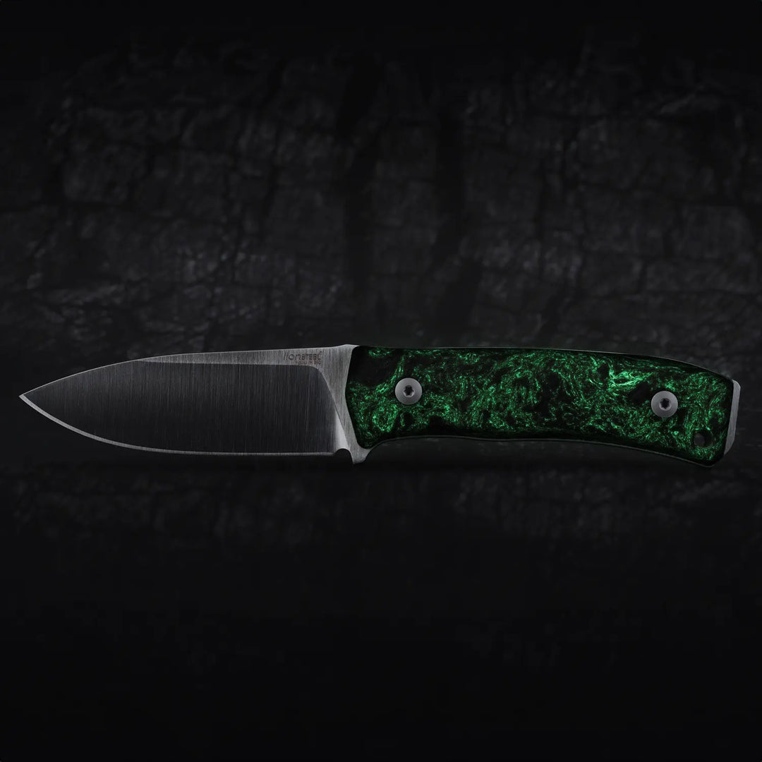 Kaviso x LionSTEEL Dark Matter Glow M4 Knife with Satin Blade and M390 Steel