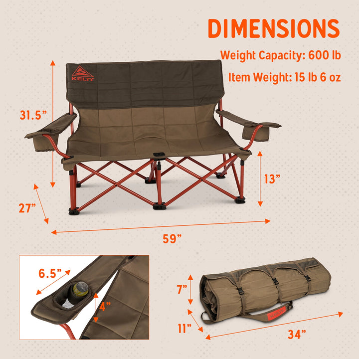 Kelty Low Loveseat - 2 Person Camping Chair