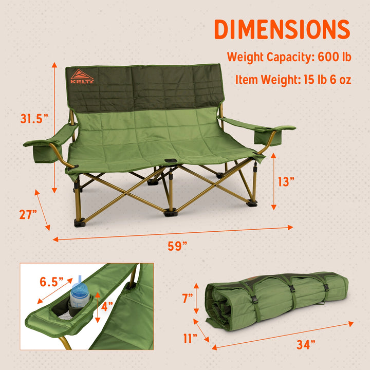 Kelty Low Loveseat - 2 Person Camping Chair