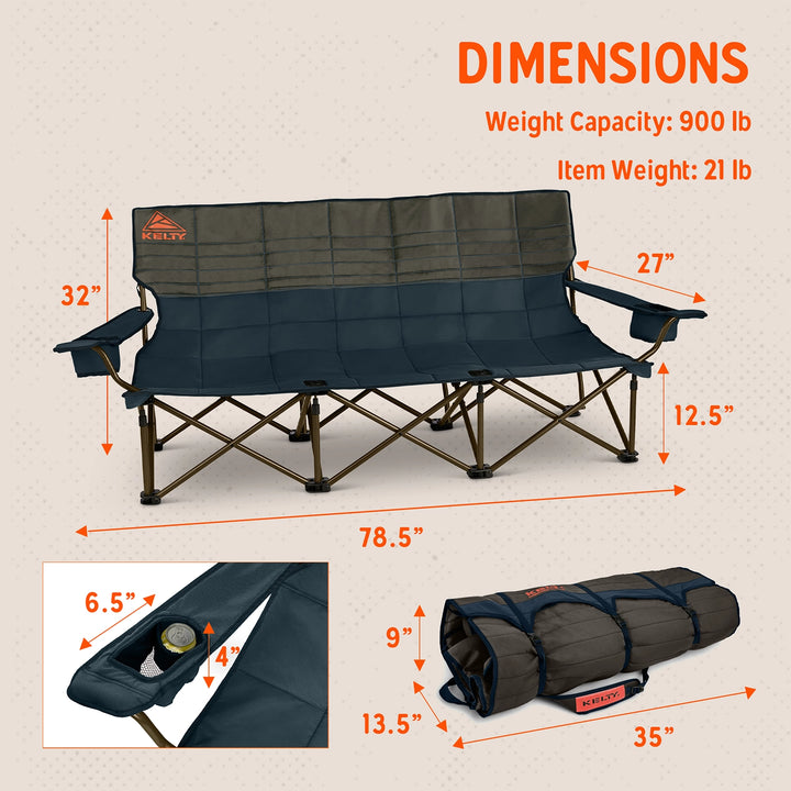 Kelty Lowdown Couch - 3 Person Capacity Camping Chair
