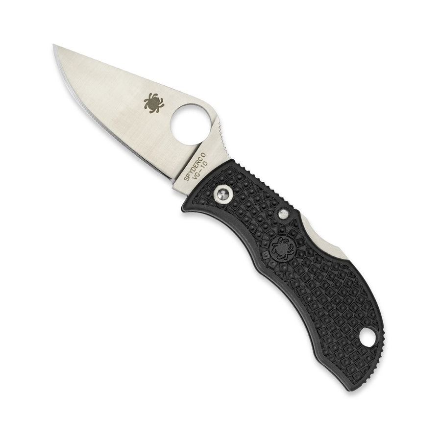 Spyderco Manbug FRN Lightweight VG10 Satin Folding Knife, open view