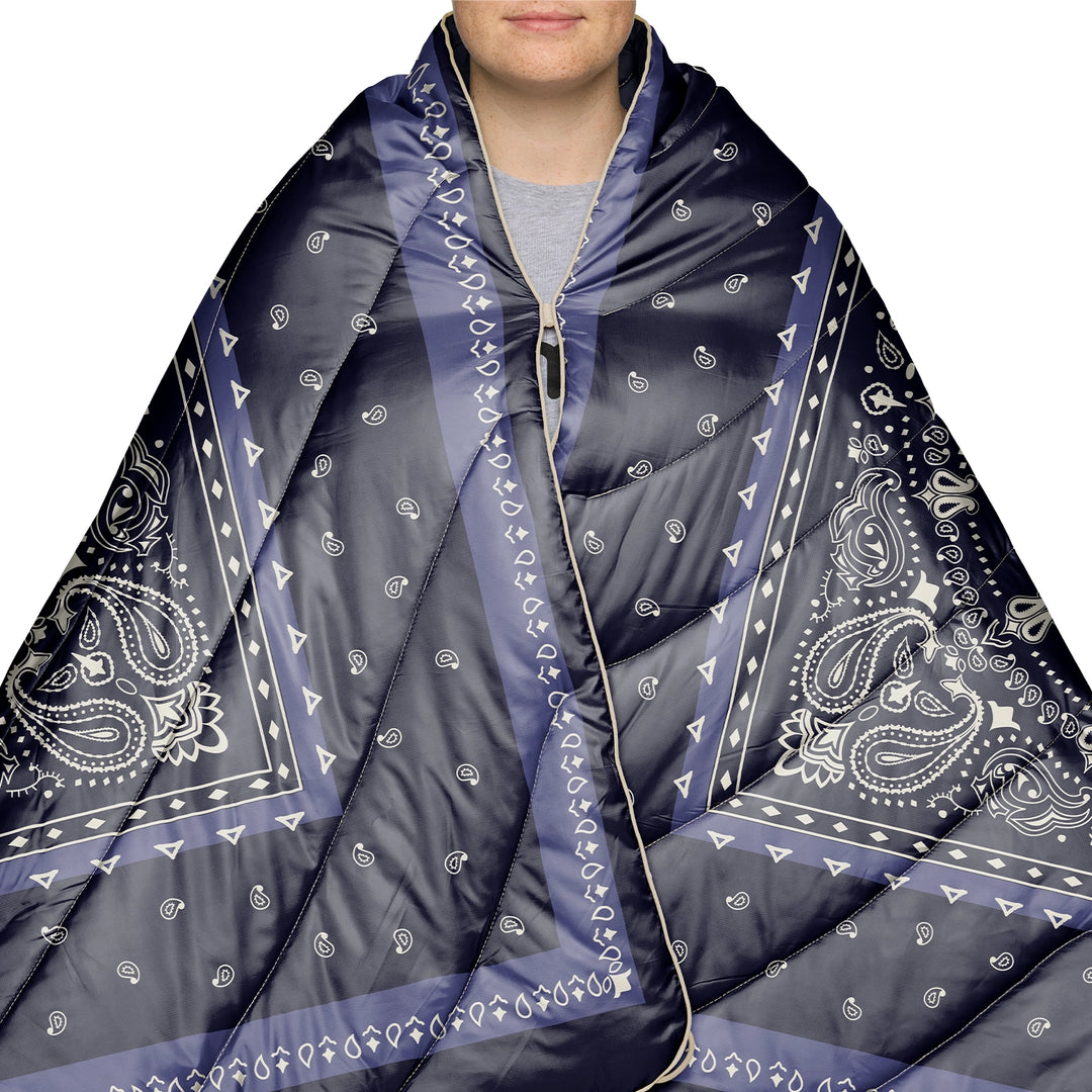 Rumpl Original Puffy Blanket 1P Midnight Mesa Bandana