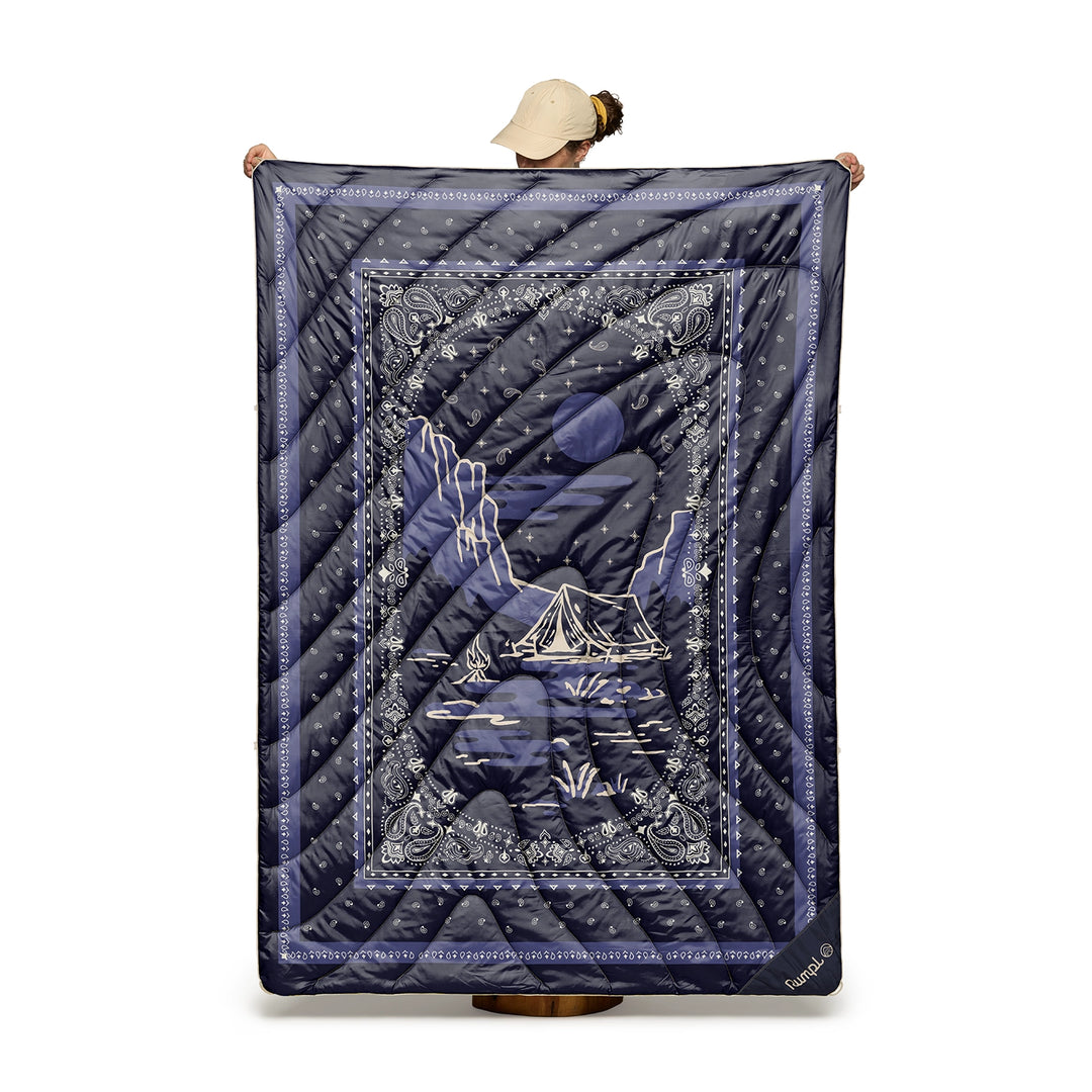 Rumpl Original Puffy Blanket 1P Midnight Mesa Bandana