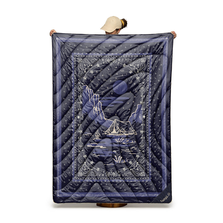 Rumpl Original Puffy Blanket 1P Midnight Mesa Bandana