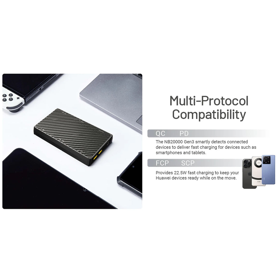 Nitecore NB20000 Gen 3 Dual USB-C Carbon Fiber Power Bank