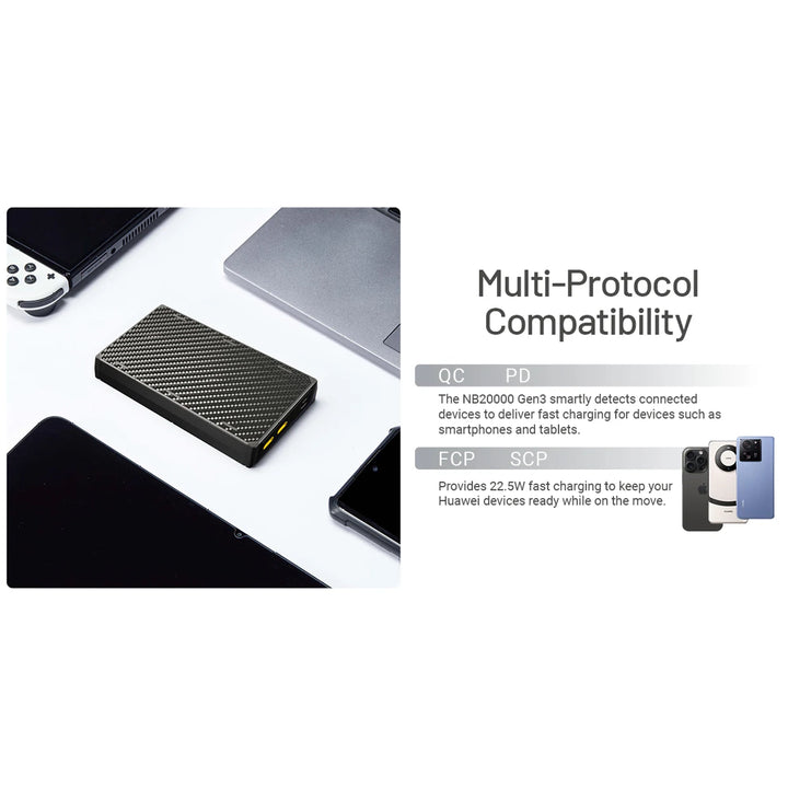 Nitecore NB20000 Gen 3 Dual USB-C Carbon Fiber Power Bank