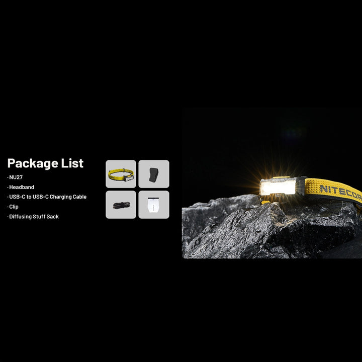 Nitecore NU27W Rechargeable Headlamp Alpine White
