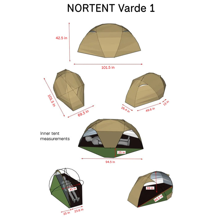Nortent Varde 1 SIL Green