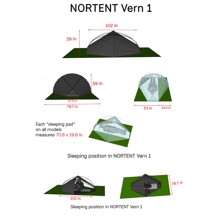 Nortent Vern 1 SIL Green