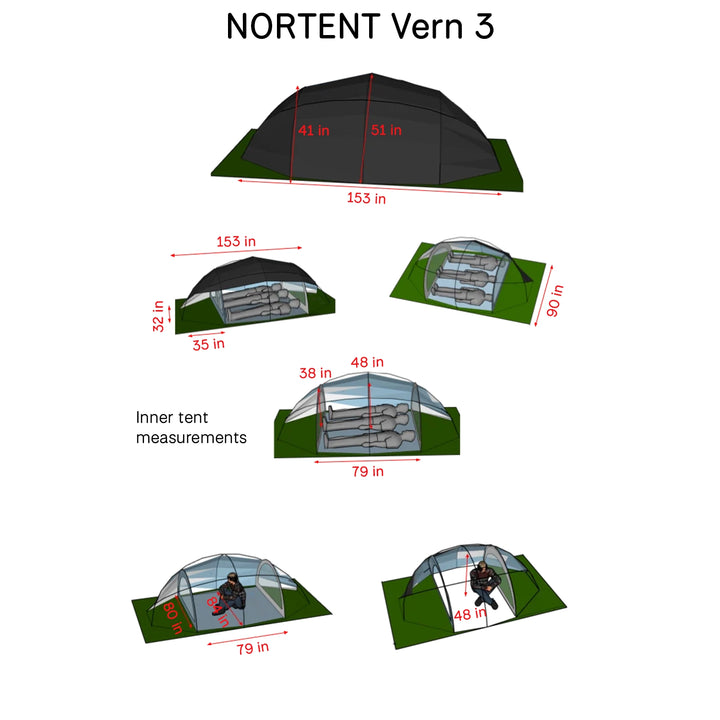 Nortent Vern 3 SIL Green