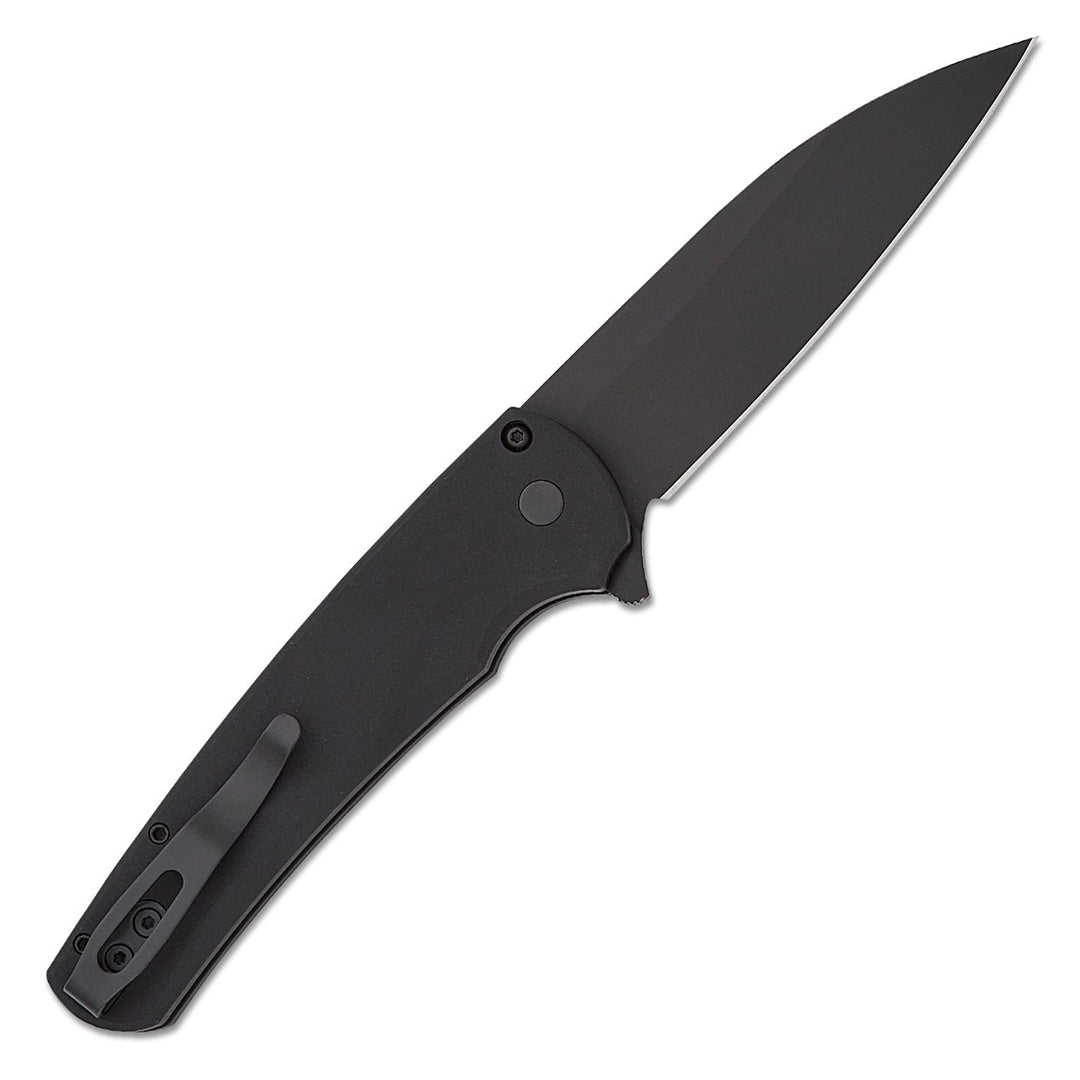 Pro-Tech Malibu Button Lock, Magnacut Blade — Magnacut Black Folding Knife