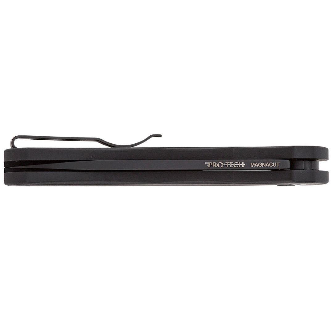 Pro-Tech Malibu Button Lock, Magnacut Blade — Magnacut Black Folding Knife