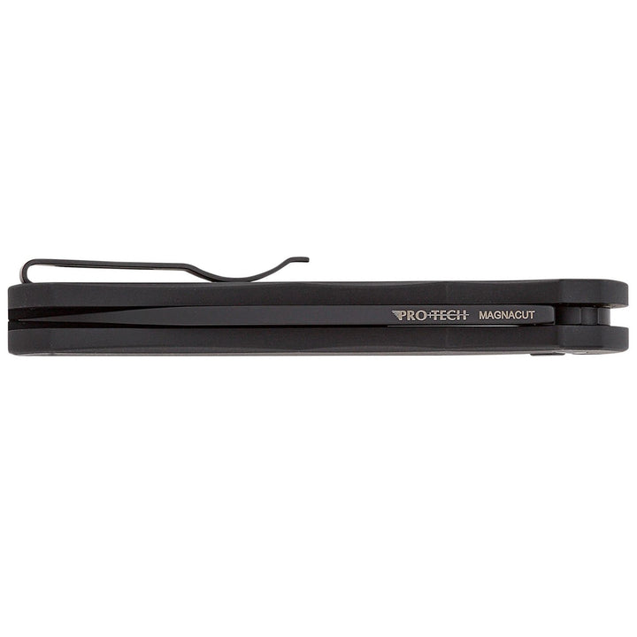 Pro-Tech Malibu Button Lock, Magnacut Blade — Magnacut Black Folding Knife