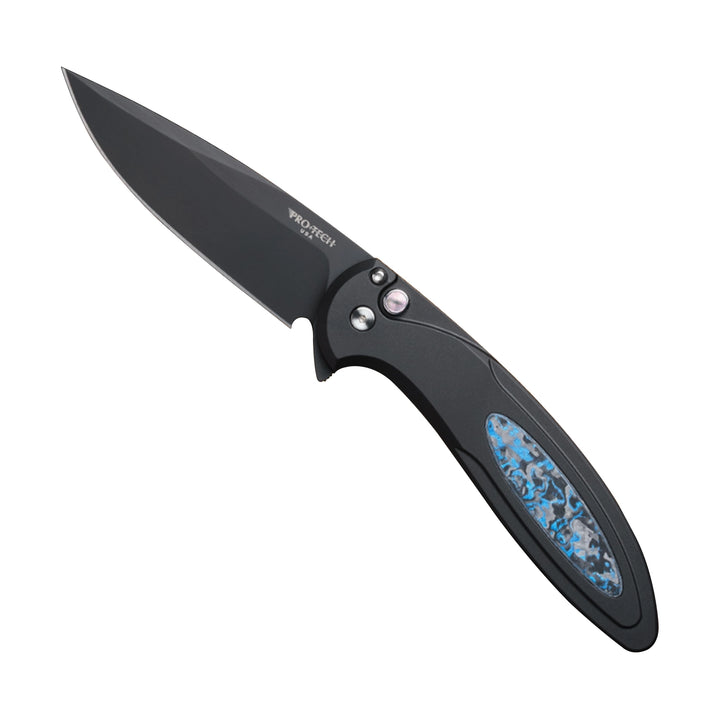 Pro-Tech Cambria 2 Manual Flipper TechnoCarbo Blue Inlay