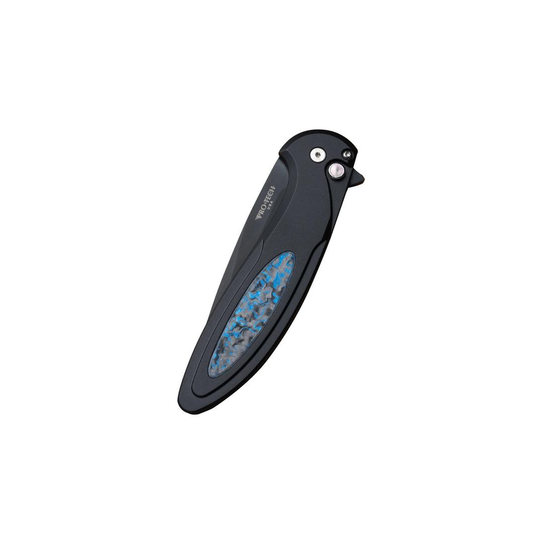Pro-Tech Cambria 2 Manual Flipper TechnoCarbo Blue Inlay