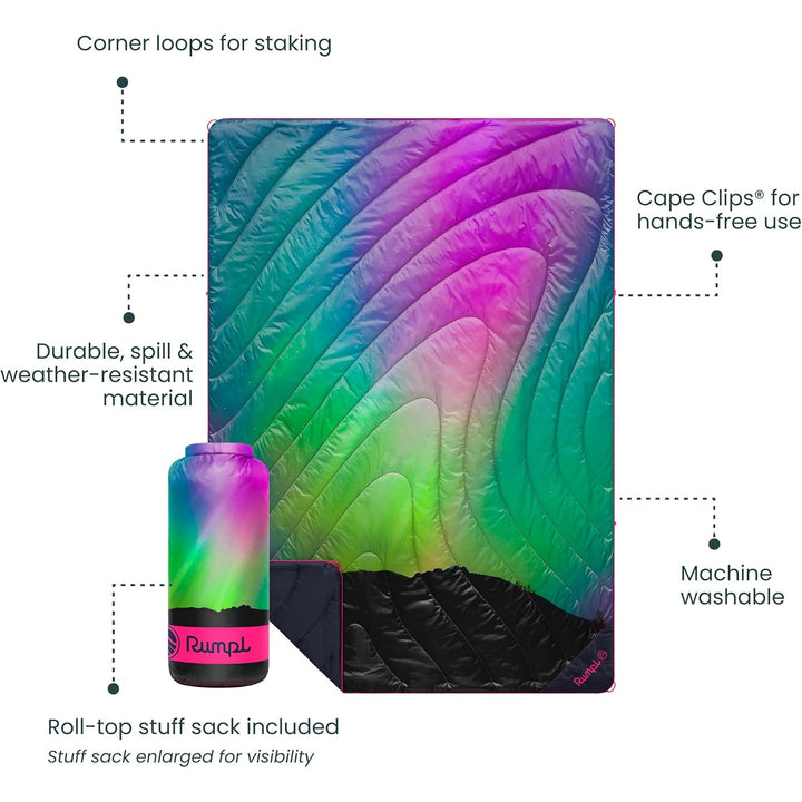 Rumpl Original Puffy Blanket 1P Northern Lights