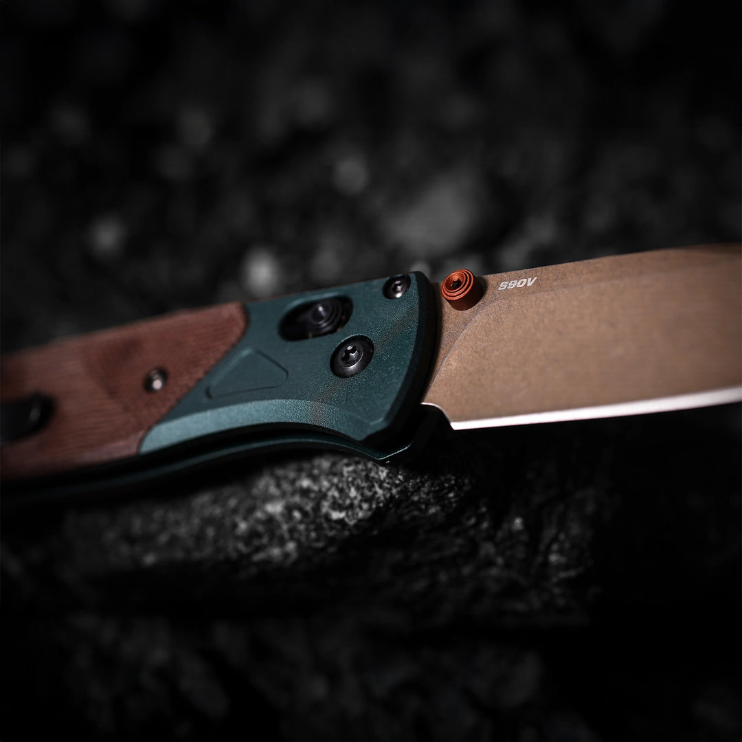 Benchmade Bugout Taiga Green Brown Canvas Micarta 535FE-2602