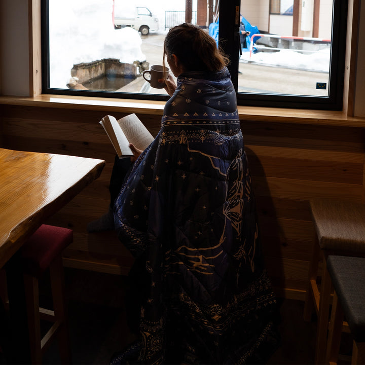 Rumpl Original Puffy Blanket 1P Midnight Mesa Bandana