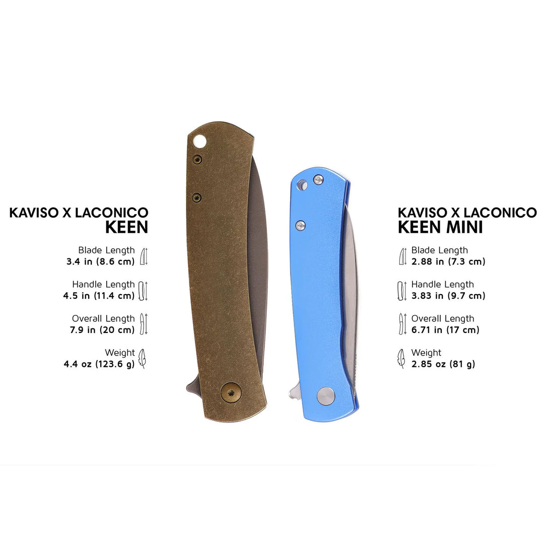 Kaviso x Laconico Keen Mini 14C28N Liner Lock Folding Knife