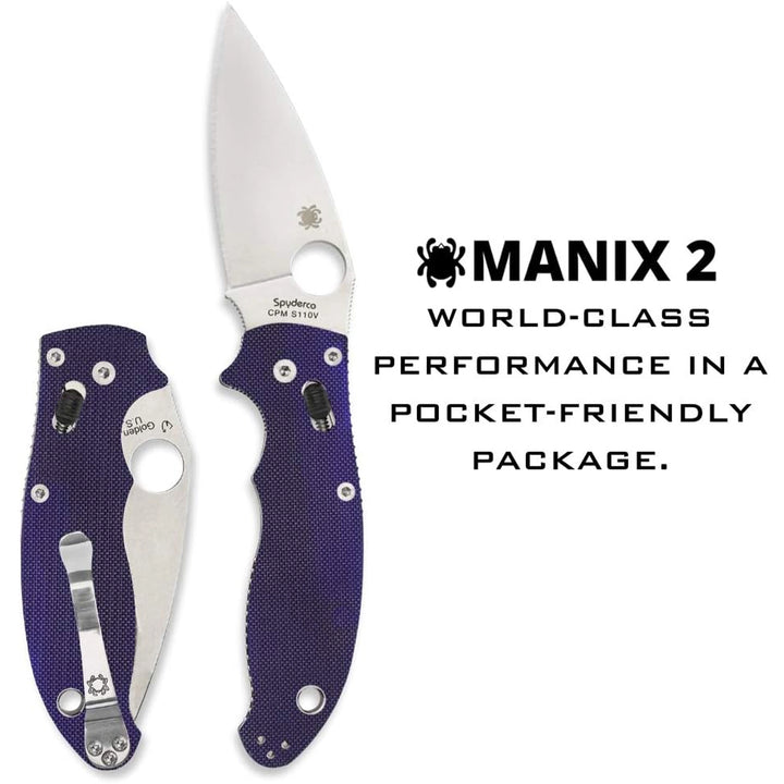 Spyderco Manix 2 Dark Blue G-10 C101GPDBL2
