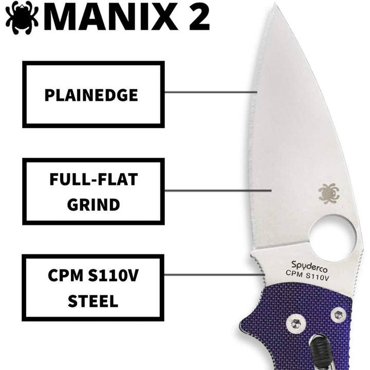 Spyderco Manix 2 Dark Blue G-10 C101GPDBL2