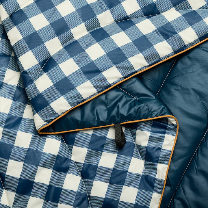 Rumpl Original Puffy 1P Blanket - Navy Gingham