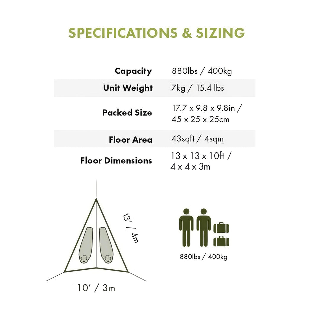 Tentsile Duo 2-Person Mesh Camping Hammock (3.0)