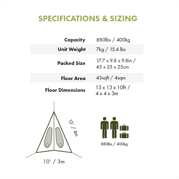 Tentsile Duo 2-Person Mesh Camping Hammock (3.0)