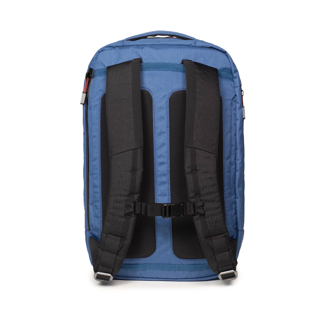 Topo Designs Global pro backpack back view ocean blue
